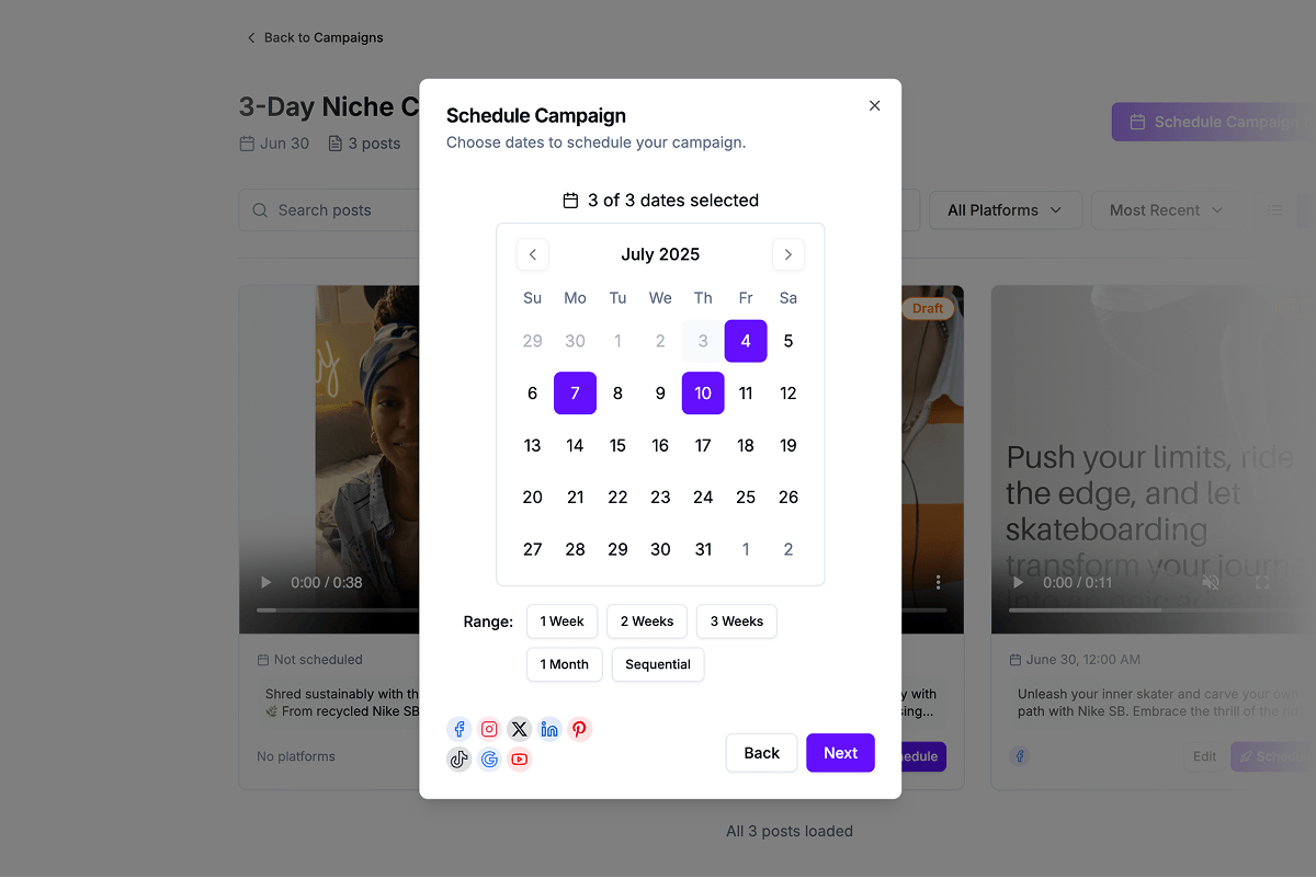 Social planner integration
